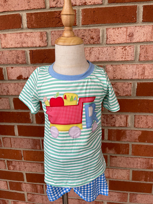 Back to School Truck Short Set