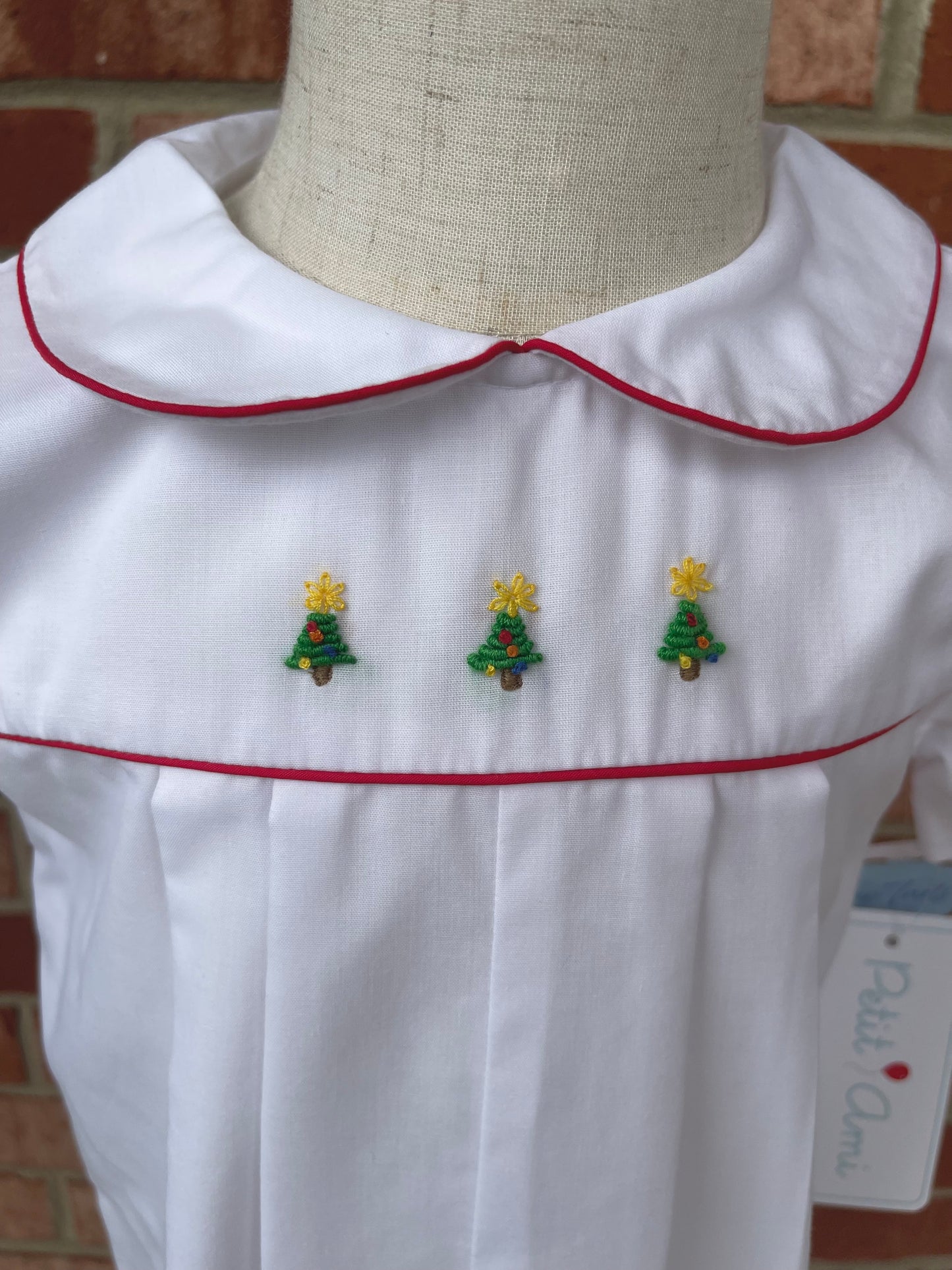 Christmas Embroidered Romper